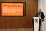 Dean Frederick Steiner delivers the keynote at the PennDesign Alumni Reception in Beijing.
